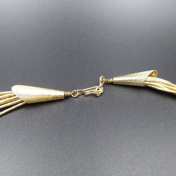 Gold Tone 20 Inch Unique Layered Strand Necklace - Picture 4 of 5